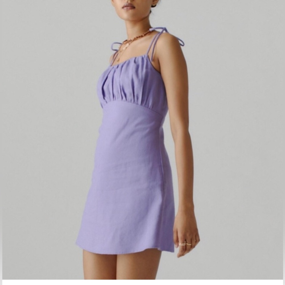 Urban Renewal Lavender Sleeveless Mini Dress made from recycled fabrics